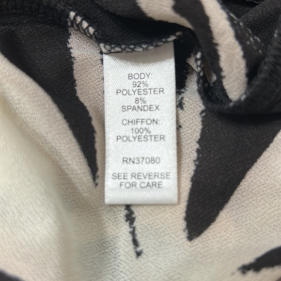 Cato Black and Cream Floral Blouse L - Picture 4 of 5